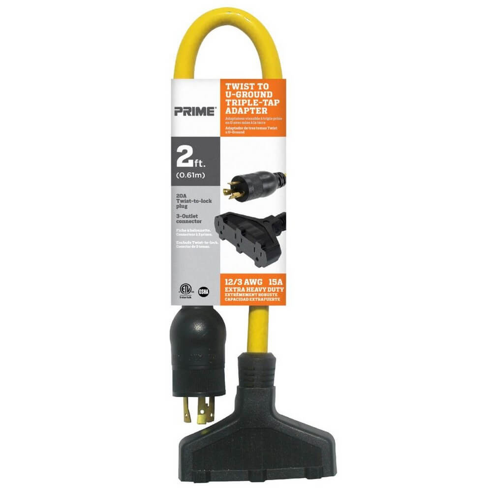 Prime AD060802 - Triple Tap Adaptor 2ft - wise-line-tools