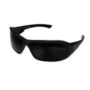 Brazeau TXB436VS - Safety Glasses Torque - Matte Black w/ Red "E" / Polarized with VaporShield EDGE