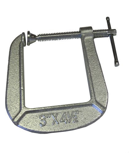 Clamp, CM34DR - C-style, malleable cast, (Deep Throat) (Dee - wise-line-tools