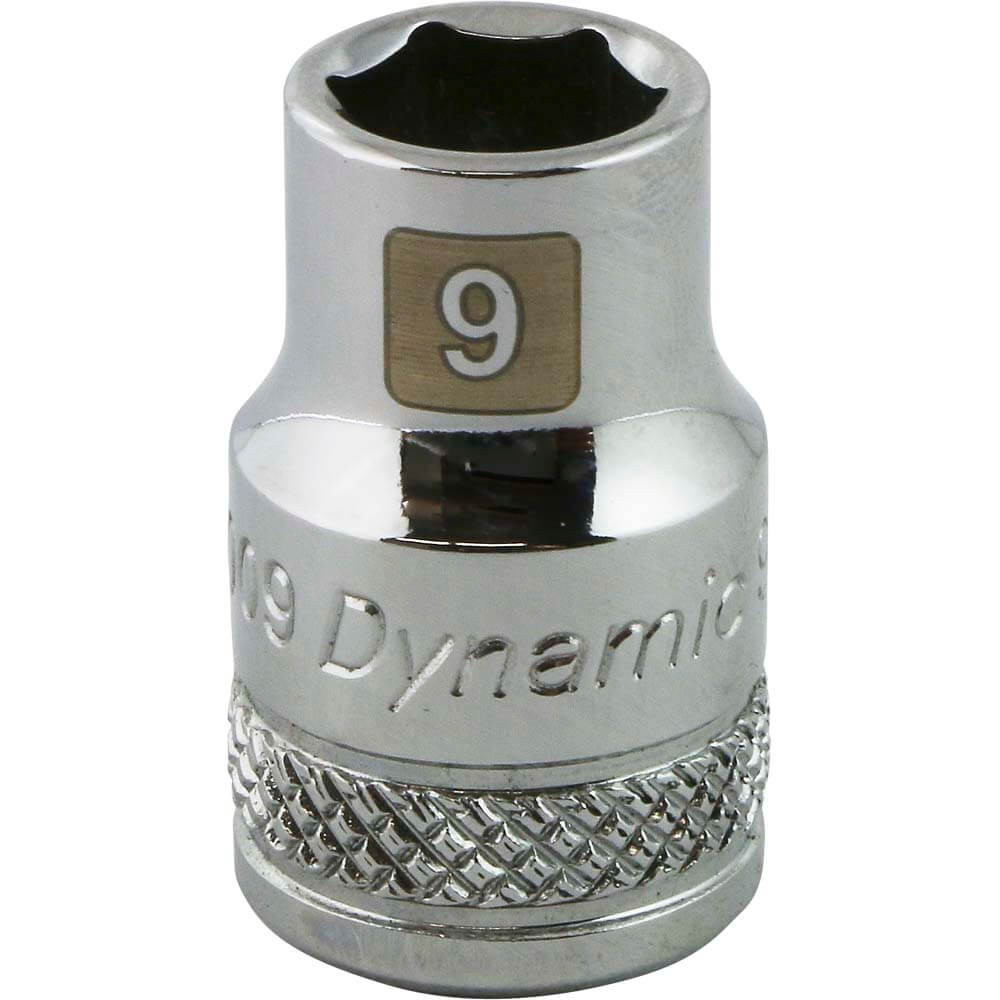 Dynamic 3/8" D 6 PT 9MM Chrome Socket - wise-line-tools