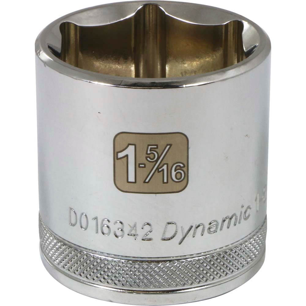 DYNAMIC 1/2" D 6 PT 1-5/16" CHR SKT - wise-line-tools