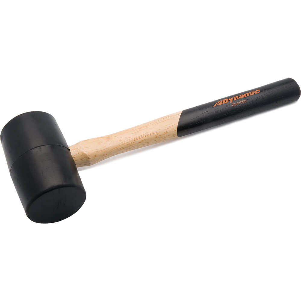 DYNAMIC 1LB RUBBER MALLET-HICKORY HANDLE - wise-line-tools