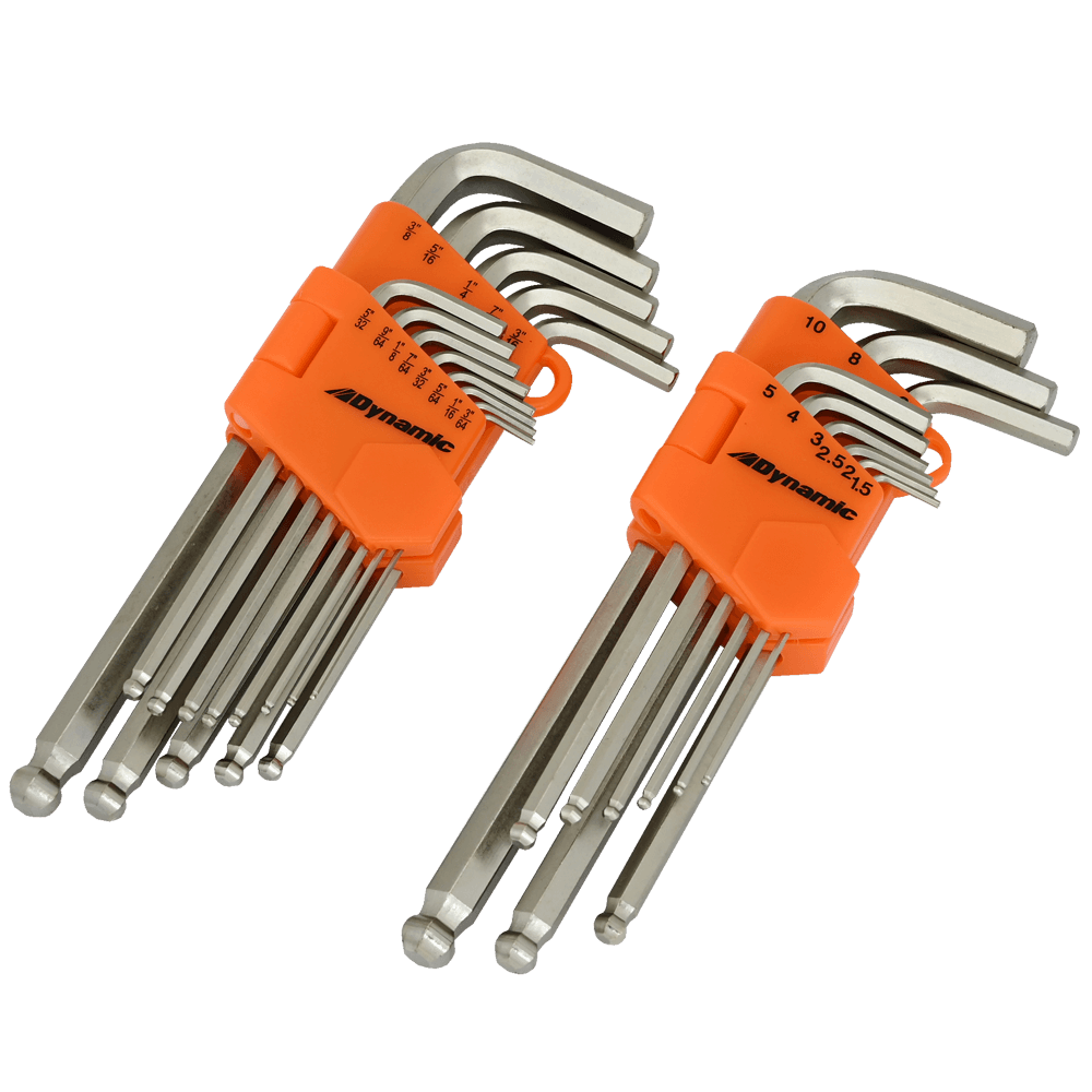 Gray GT-D043212  -  22 Piece SAE and Metric Ball End Long Hex Key Set