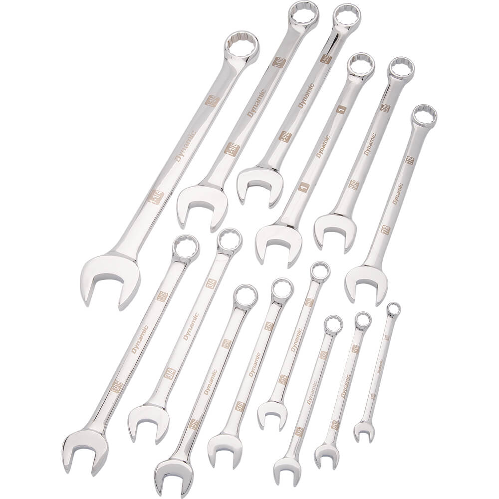 Dynamic Tools D074201 SAE Combination Wrench Set (14 Piece), 3/8" to 1-1/4", - wise-line-tools