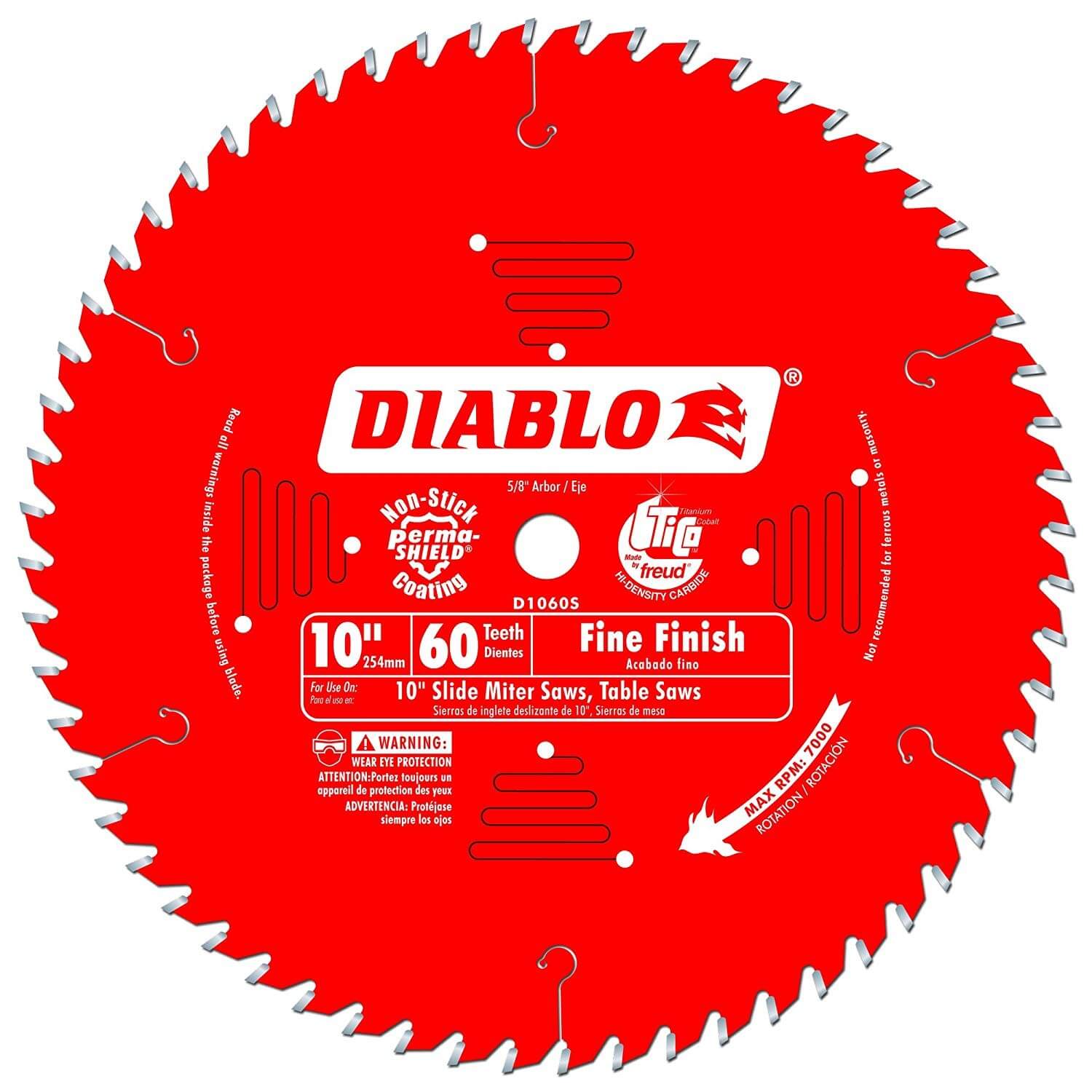 Freud Diablo 10" 60T Fine Finish Blade - wise-line-tools