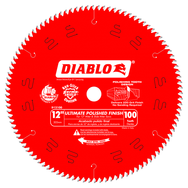 DIABLO D12100X  -  12'' 100T SAW BLADE - wise-line-tools
