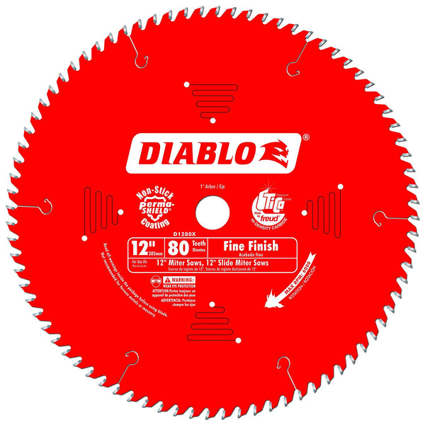 Freud D1280X - Diablo 12" 80T Fine Finish Saw Blade - wise-line-tools