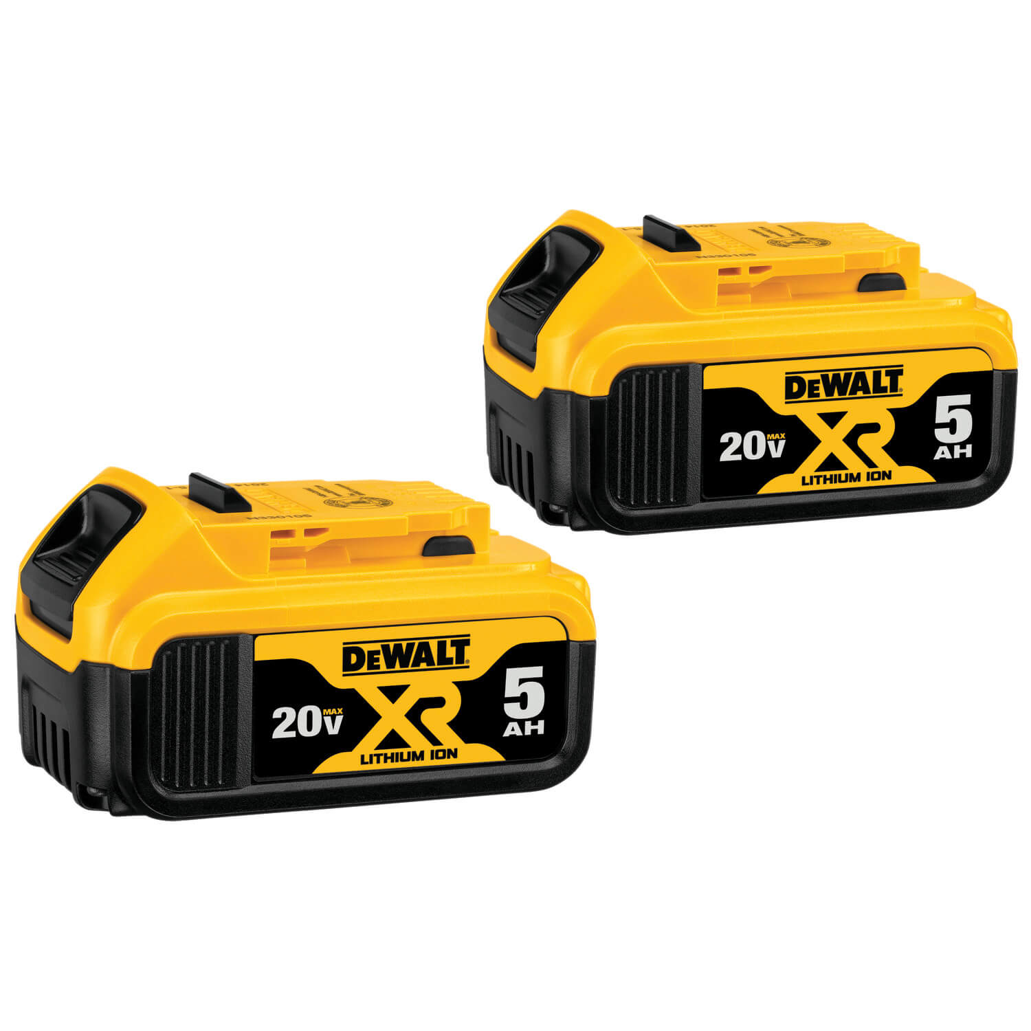 DEWALT DCB205-2 20V MAX XR 5.0Ah Lithium Ion Battery, 2-Pack - wise-line-tools