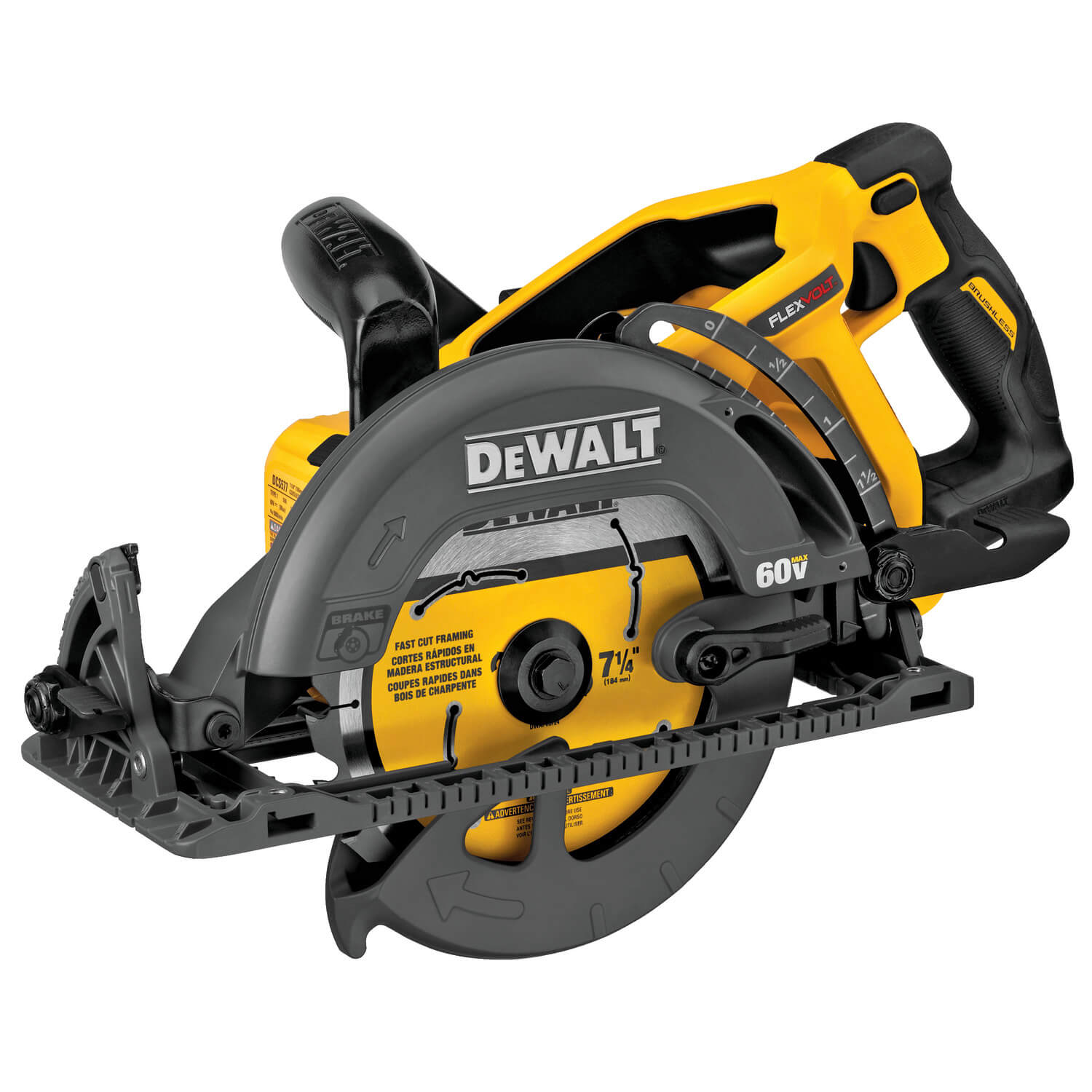 Dewalt DCS577B - FLEXVOLT 7-1/4" Framer Circular Saw- Worm Drive Style - wise-line-tools