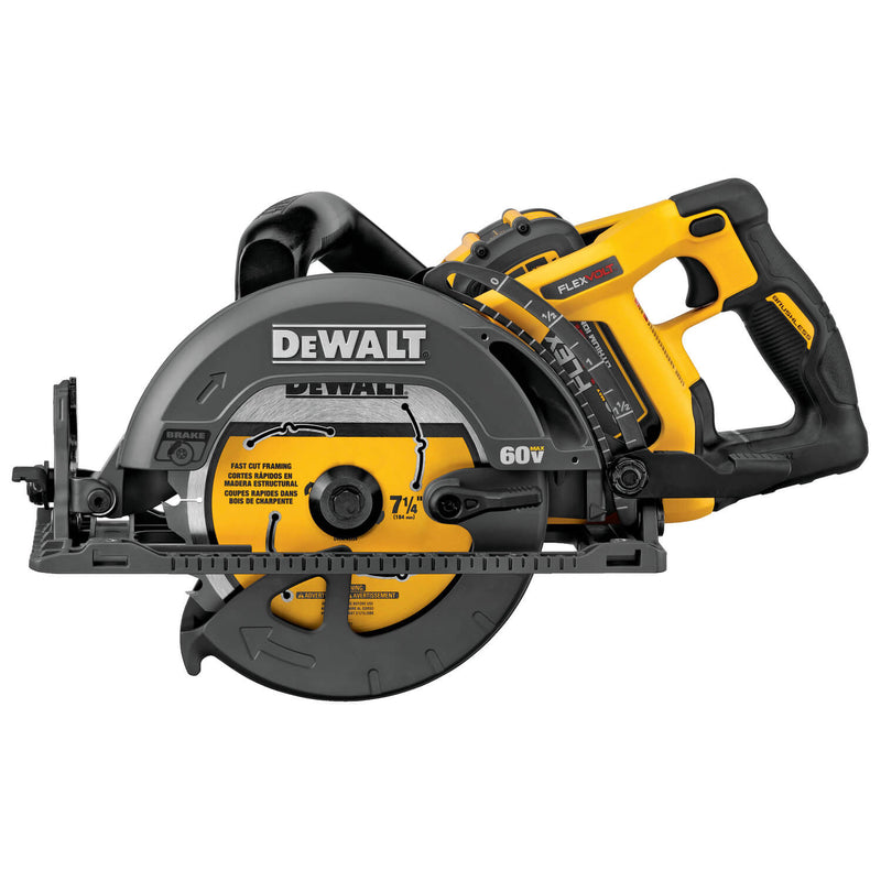 DEWALT DCS577X1 FLEXVOLT® 60V MAX* 7-1/4 IN. CORDLESS WORM DRIVE STYLE SAW (9.0A - wise-line-tools
