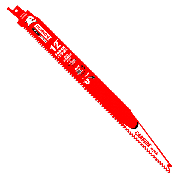 Diablo 3pk 12" Carbide General Purpose Recip Blade - wise-line-tools