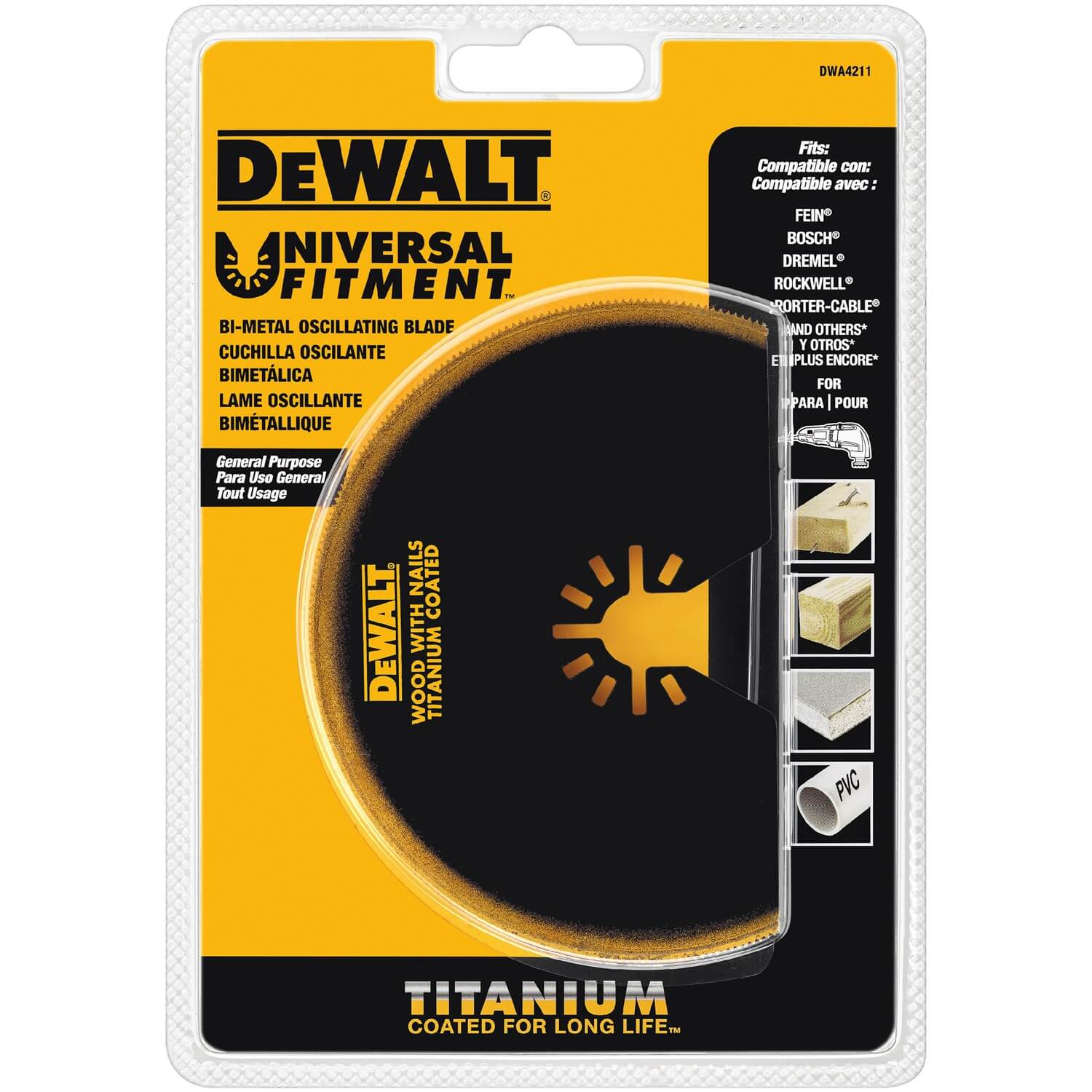 DEWALT DWA4211 - Bi-Metal Oscillating Blade - wise-line-tools