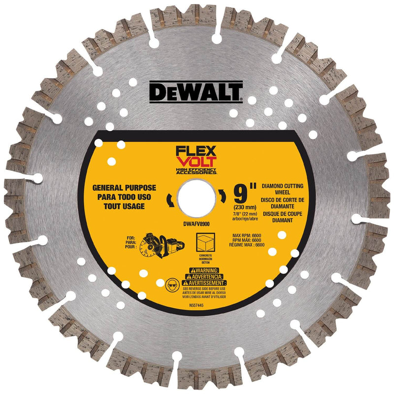 Dewalt DWAFV8900 -  9" FV DIAMOND CUTTING WHEEL - wise-line-tools
