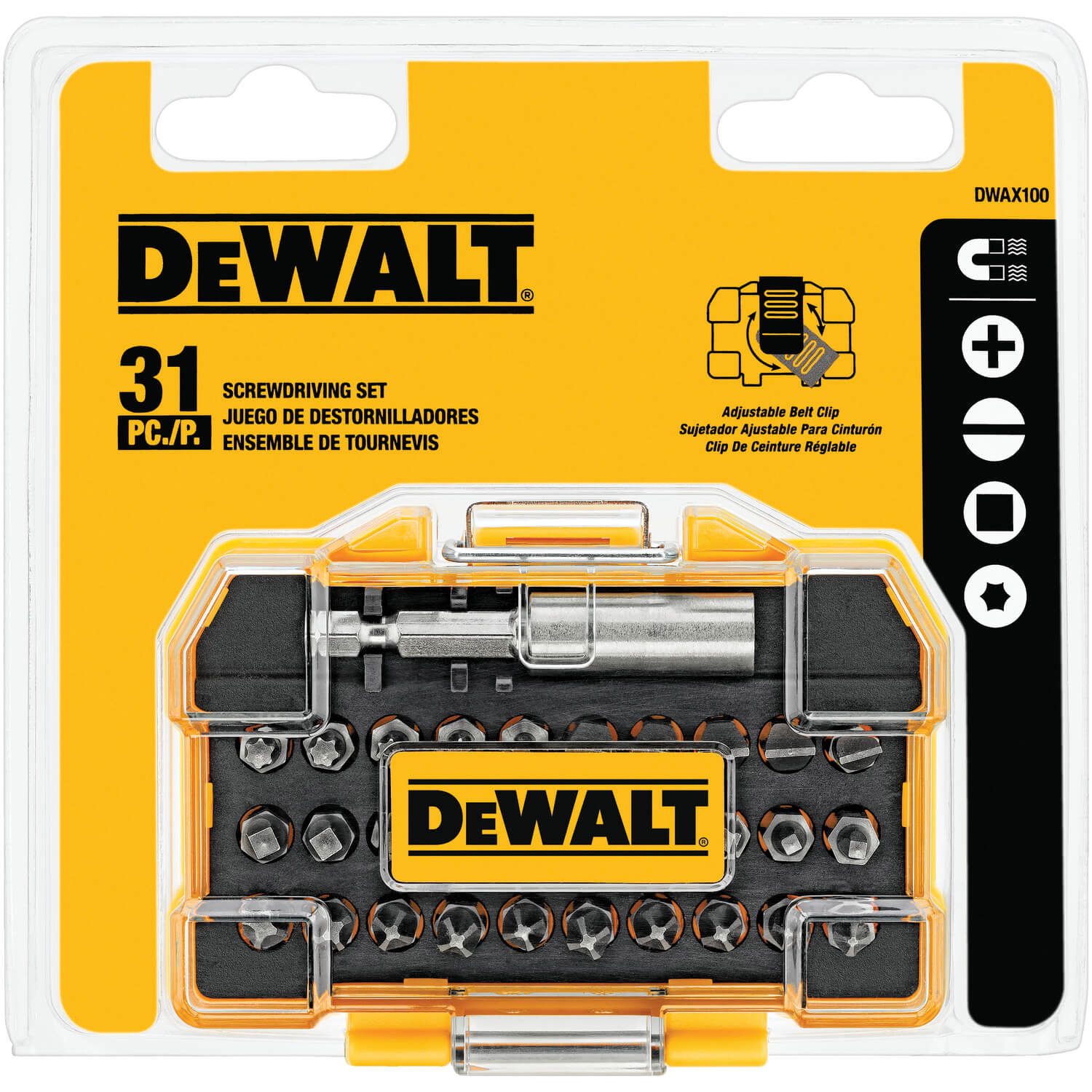 DEWALT  DWAX100  -   31PC SCREWDRIVING SET - wise-line-tools