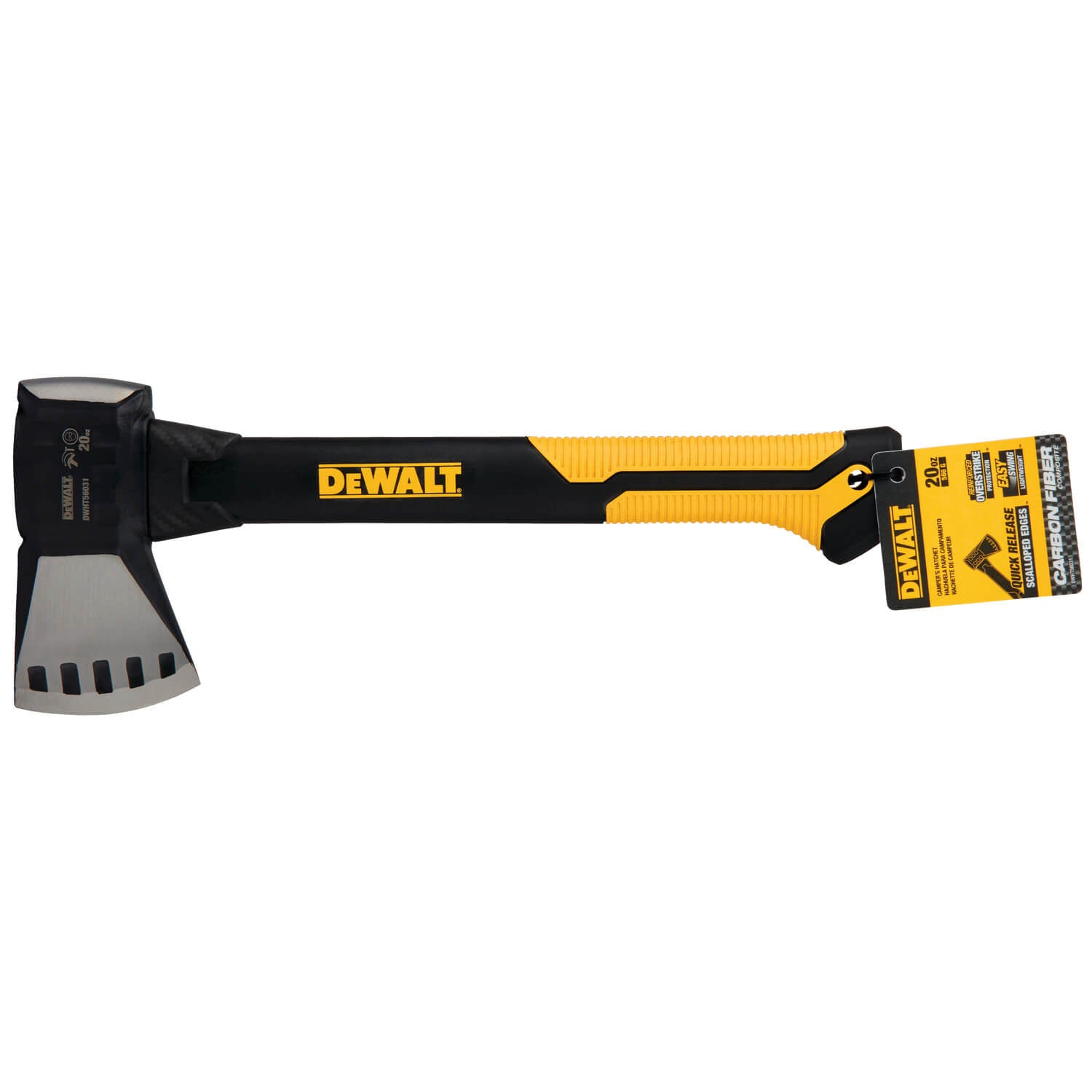 Dewalt DWHT56031 20 OZ. EXO-CORE CAMPER'S HATCHET - wise-line-tools
