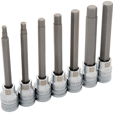 DYNAMIC 3/8" D 7 PC METRIC LONG HEX SKT SET - wise-line-tools