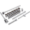 DYNAMIC GT-D018008 - 1/2" D 22 PC 6 PT STD SAE SKT SET