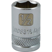 Dynamic 3/8" D 6 PT 1/2" Chrome Socket - wise-line-tools