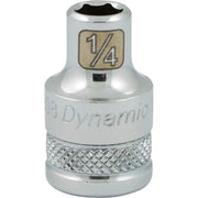 Dynamic 3/8" D 6 PT 1/4" Chrome Socket - wise-line-tools