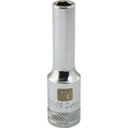 DYNAMIC D008508 - 3/8" D 6 PT 1/4" DEEP Chrome Socket DYNAMIC