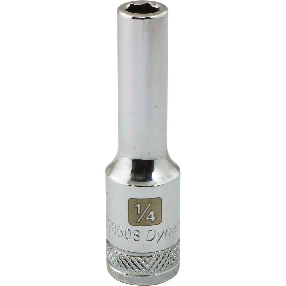 DYNAMIC D008508 - 3/8" D 6 PT 1/4" DEEP Chrome Socket DYNAMIC