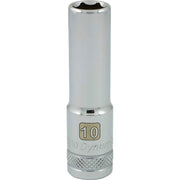 Dynamic 3/8" D 6 PT 10MM DEEP Chrome Socket - wise-line-tools