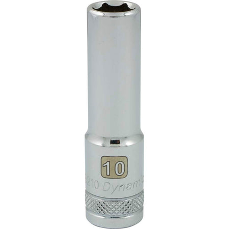 Dynamic 3/8" D 6 PT 10MM DEEP Chrome Socket - wise-line-tools