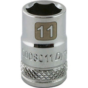 Dynamic 3/8" D 6 PT 11MM Chrome Socket - wise-line-tools