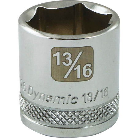 Dynamic 3/8" D 6 PT 13/16" Chrome Socket - wise-line-tools