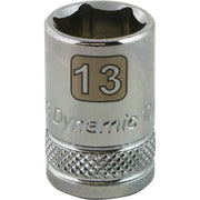 Dynamic 3/8" D 6 PT 13MM Chrome Socket - wise-line-tools