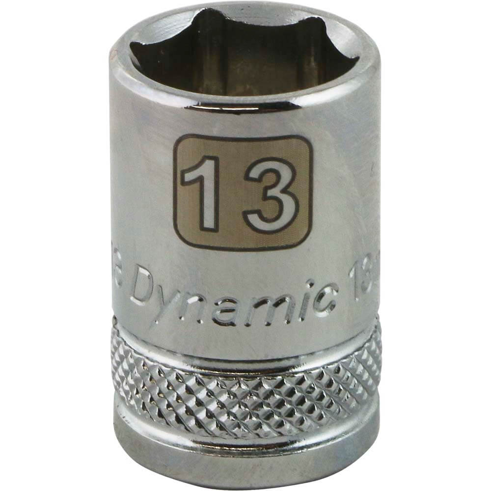 Dynamic 3/8" D 6 PT 13MM Chrome Socket - wise-line-tools