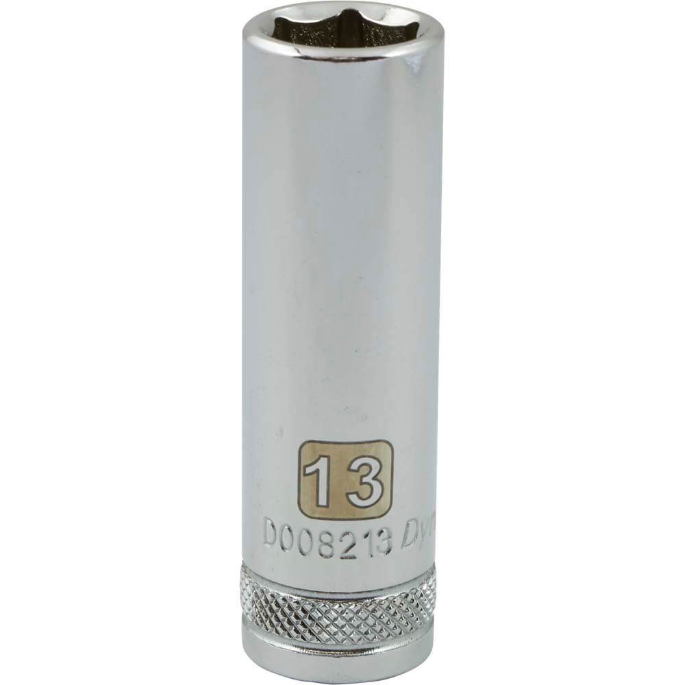 Dynamic 3/8" D 6 PT 13MM DEEP Chrome Socket - wise-line-tools