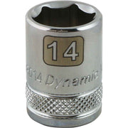 Dynamic 3/8" D 6 PT 14MM Chrome Socket - wise-line-tools
