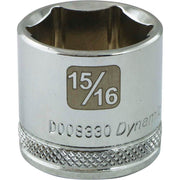 Dynamic 3/8" D 6 PT 15/16" Chrome Socket - wise-line-tools