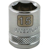 DYNAMIC GT-D008015 - 3/8" D 6 PT 15MM Chrome Socket