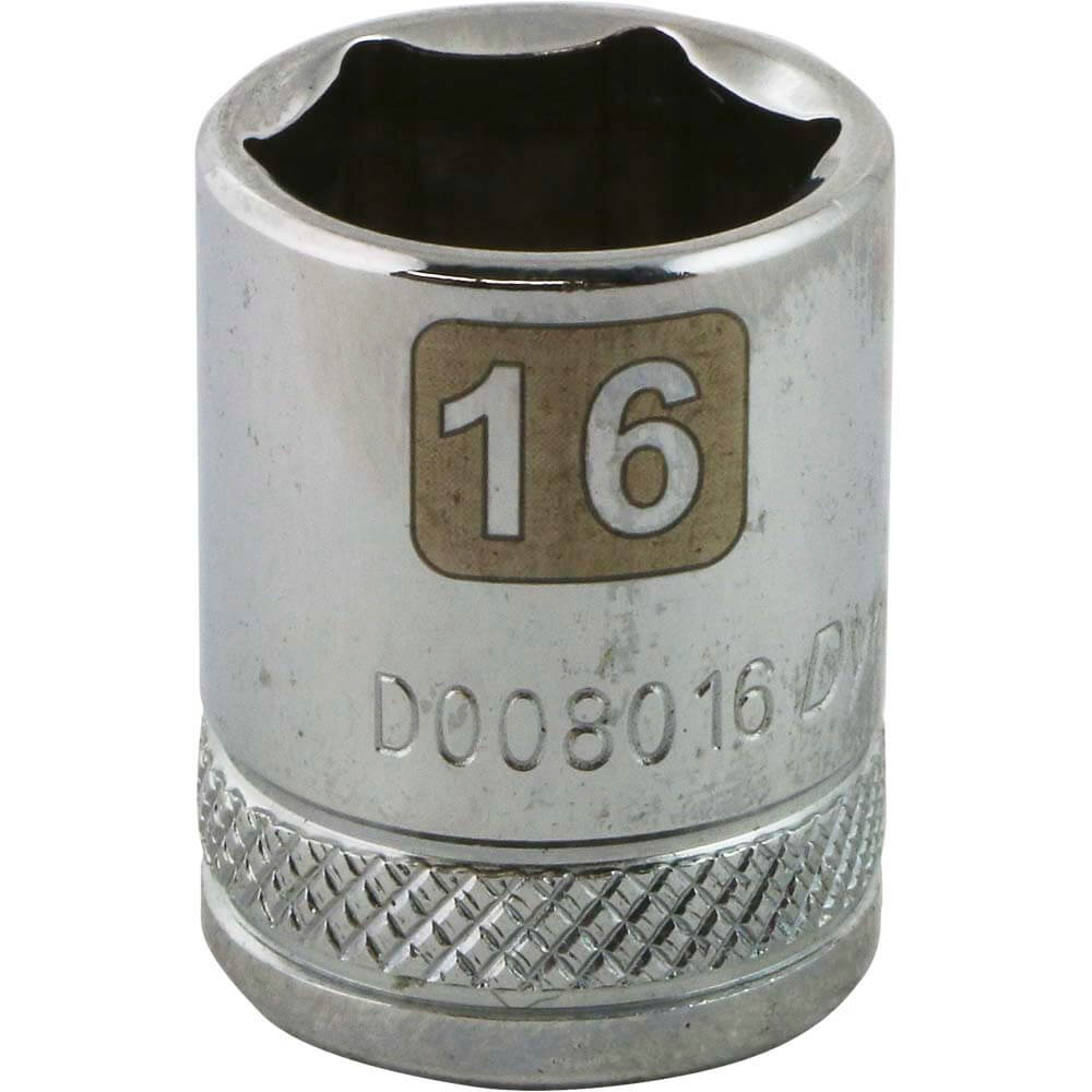 Dynamic 3/8" D 6 PT 16MM Chrome Socket - wise-line-tools