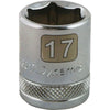 DYNAMIC GT-D008017 - 3/8" D 6 PT 17MM Chrome Socket