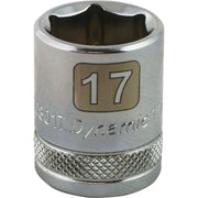 Dynamic 3/8" D 6 PT 17MM Chrome Socket - wise-line-tools