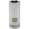 DYNAMIC GT-D008219 - 3/8" D 6 PT 19MM DEEP Chrome Socket