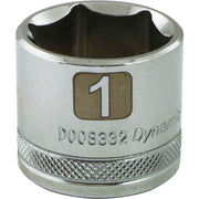 Dynamic 3/8" D 6 PT 1" Chrome Socket - wise-line-tools