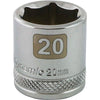 DYNAMIC GT-D008020 - 3/8" D 6 PT 20MM Chrome Socket