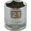 DYNAMIC GT-D008021 - 3/8" D 6 PT 21MM Chrome Socket