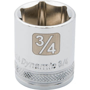 Dynamic 3/8" D 6 PT 3/4" Chrome Socket - wise-line-tools