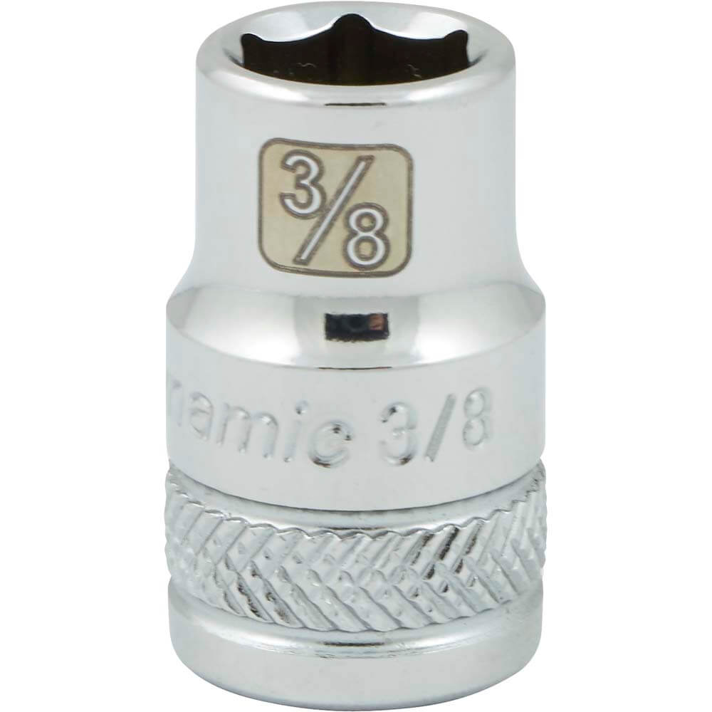 Dynamic 3/8" D 6 PT 3/8" Chrome Socket - wise-line-tools