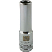 Dynamic 3/8" D 6 PT 3/8" DEEP Chrome Socket - wise-line-tools