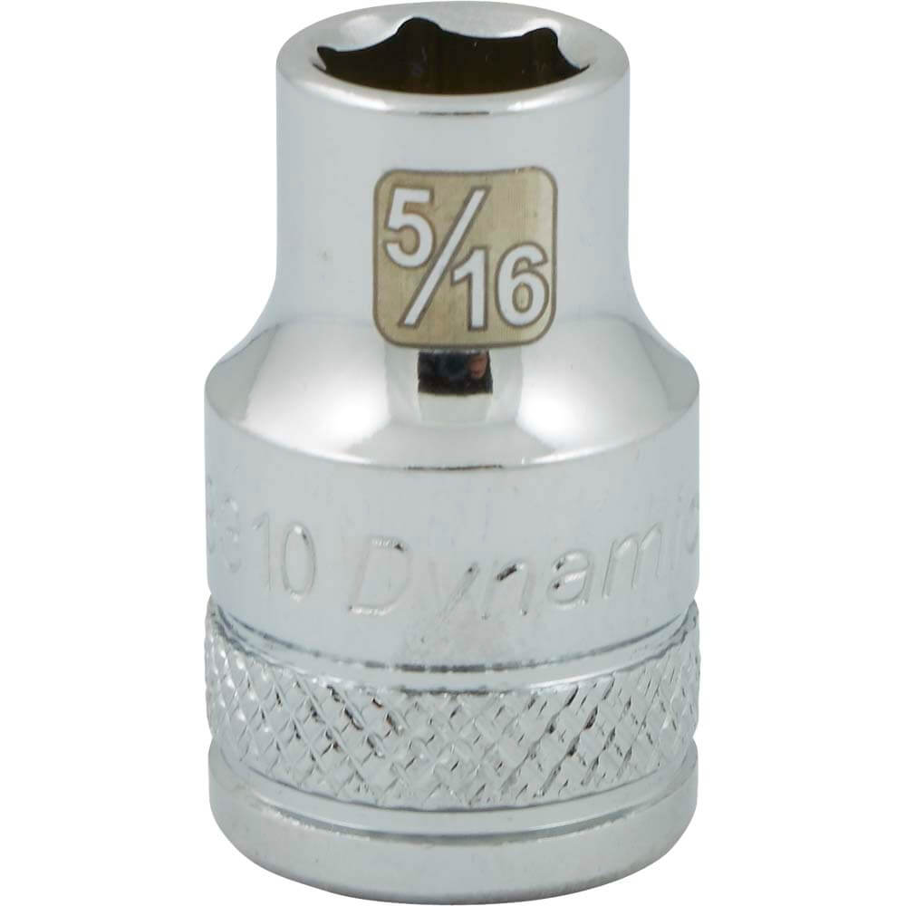 DYNAMIC D008310 - 3/8" D 6 PT 5/16" Chrome Socket DYNAMIC