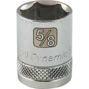 Dynamic 3/8" D 6 PT 5/8"" Chrome Socket - wise-line-tools