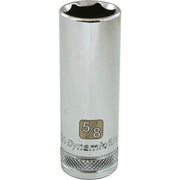 Dynamic 3/8" D 6 PT 5/8" DEEP Chrome Socket - wise-line-tools