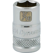 Dynamic 3/8" D 6 PT 7/16" Chrome Socket - wise-line-tools