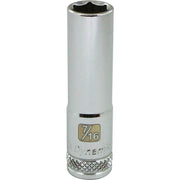 Dynamic 3/8" D 6 PT 7/16" DEEP Chrome Socket - wise-line-tools